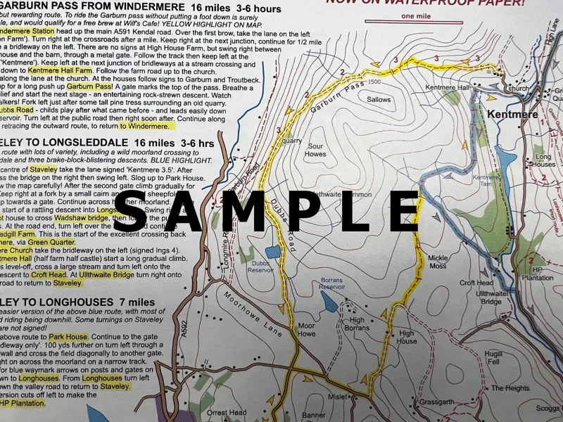 Bike Routes Map No.6 - Old Coach Road From Keswick-1
